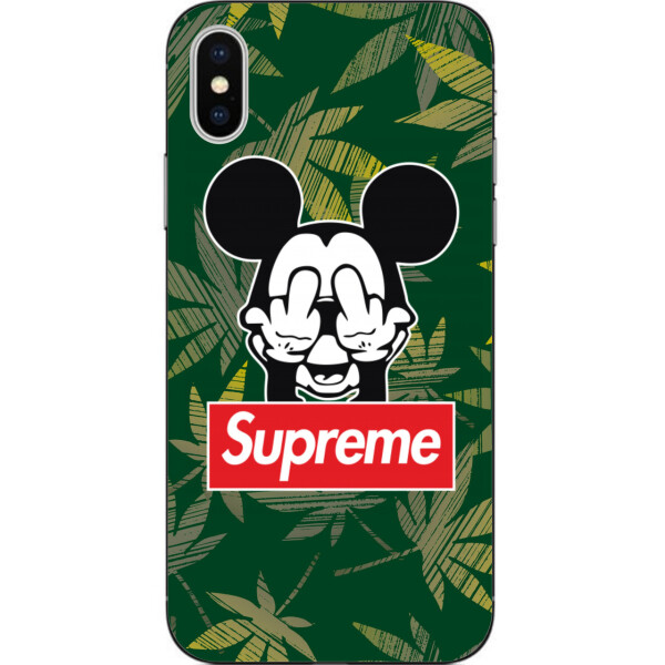 

Чехол силиконовый Amstel для Iphone Xs с картинкой Микки Supreme