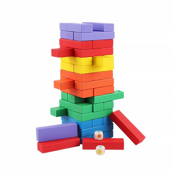 

Настольная деревянная игра башня Дженга Lesko QQ-5180 на 48 брусков (25.3 см)