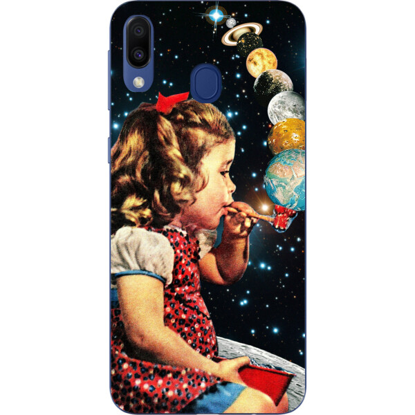 

Чехол силиконовый Amstel для Samsung Galaxy A30 2019 A305F с картинкой Девочка с планетами
