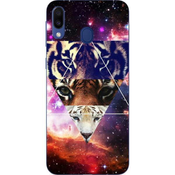 

Бампер силиконовый чехол Amstel для Samsung Galaxy A30 2019 A305F с картинкой Тигры в треугольнике