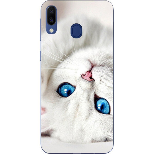 

Оригинальный чехол накладка Amstel для Samsung Galaxy A30 2019 A305F с картинкой Белый котик