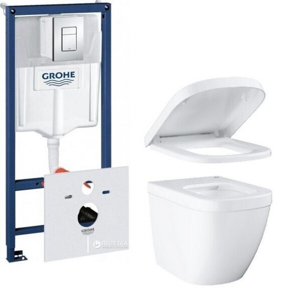 

Комплект инсталляции Grohe Rapid SL + унитаз подвесной Grohe Euro Ceramic 39328CB0