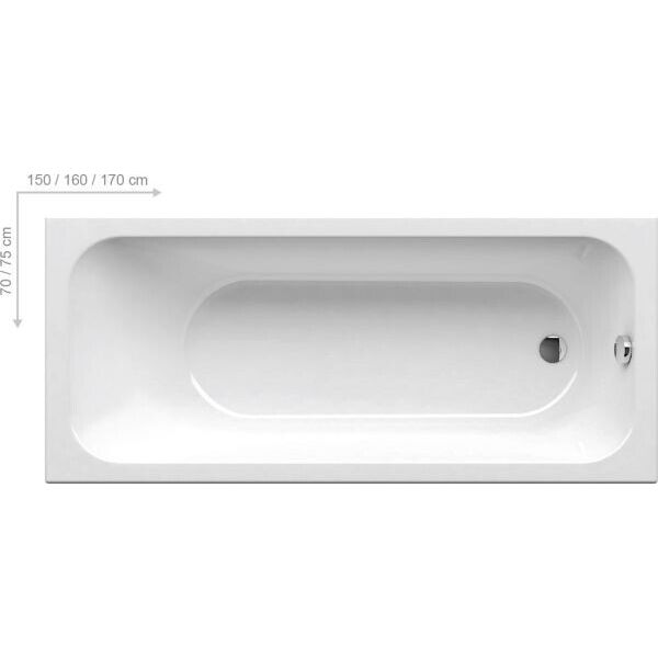 

Ванна акриловая Ravak Chrome 170x75 C741000000