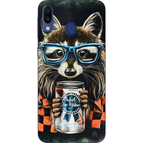 

Силиконовый чехол Amstel для Samsung Galaxy A40 2019 A405F с картинкой Енот в очках