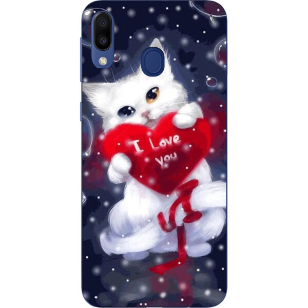 

Силиконовый чехол Amstel для Samsung Galaxy A40 2019 A405F с картинкой Котик с сердцем