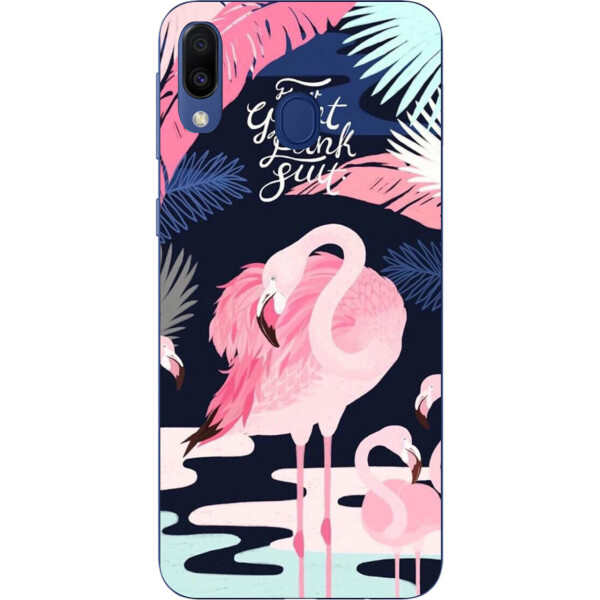 

Бампер силиконовый чехол Amstel для Samsung Galaxy A40 2019 A405F с картинкой Фламинго