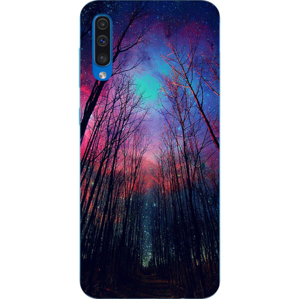 

Силиконовый чехол Amstel для Samsung Galaxy A50 2019 A505F с картинкой Лес космическое небо