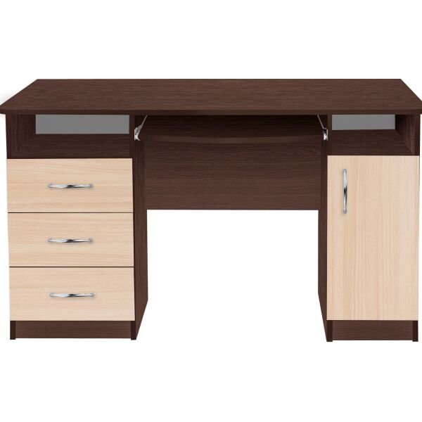 

Стол компьютерный Кент 2 (ширина 1400) МАКСИ-МЕбель Венге магия/Дуб молочный (10078)