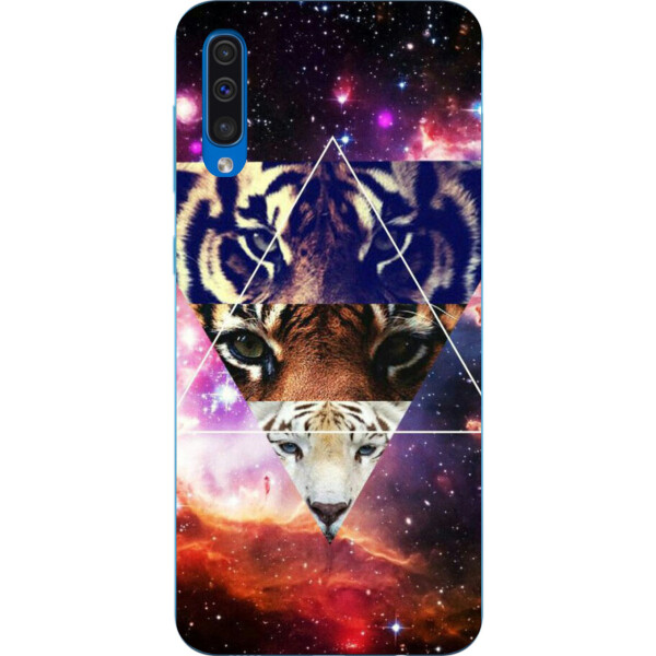 

Силиконовый чехол бампер Amstel для Samsung Galaxy A50 2019 A505F с картинкой Тигры в треугольнике