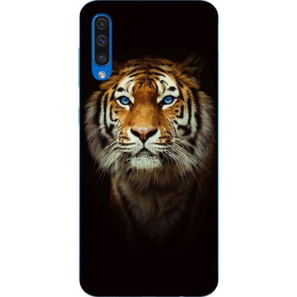 

Силиконовый чехол бампер Amstel для Samsung Galaxy A50 2019 A505F с картинкой Тигр на черном фоне