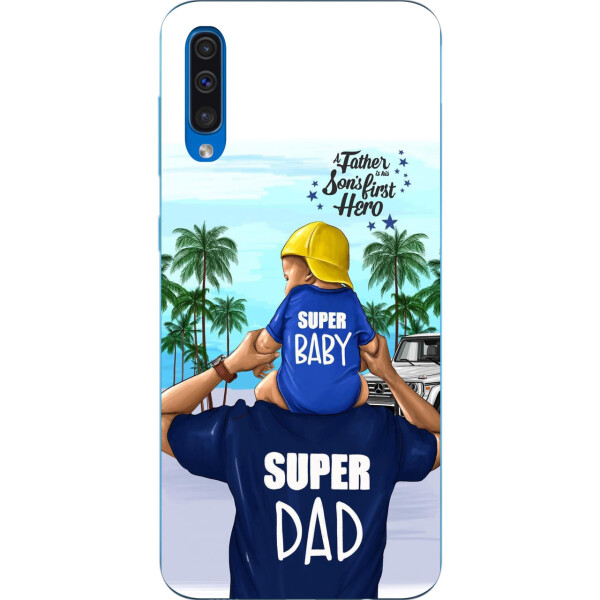 

Бампер силиконовый чехол Amstel для Samsung Galaxy A50 2019 A505F с картинкой Супер папа