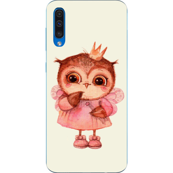 

Бампер силиконовый чехол Amstel для Samsung Galaxy A50 2019 A505F с картинкой Совушка принцесса