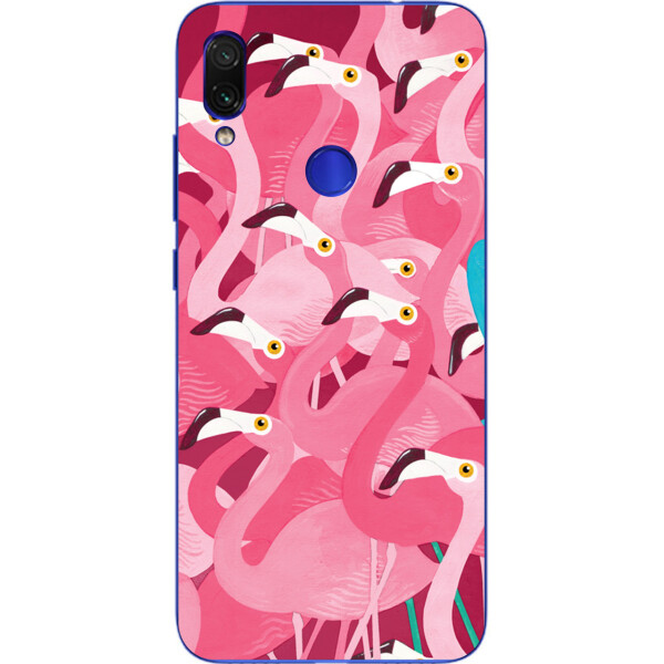 

Бампер силиконовый чехол Amstel для Xiaomi Redmi 7 с картинкой Фламинго