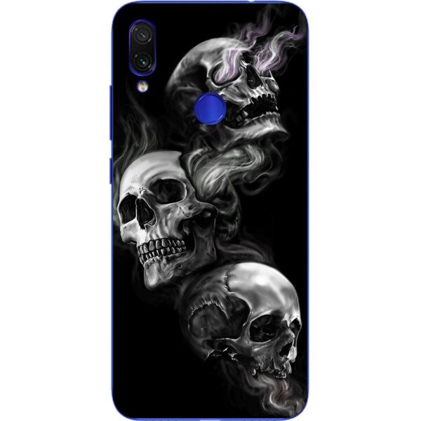 

Чехол бампер Amstel для Xiaomi Redmi 7 с принтом Три черепа