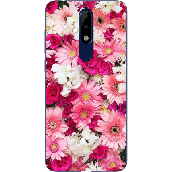 

Силиконовый чехол бампер Amstel для Nokia 5.1 2018 с картинкой Нежные цветы