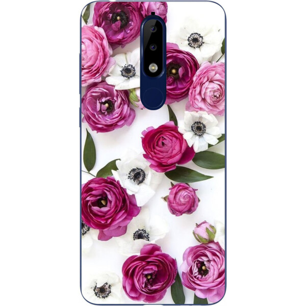 

Силиконовый чехол бампер Amstel для Nokia 5.1 2018 с картинкой Цветы