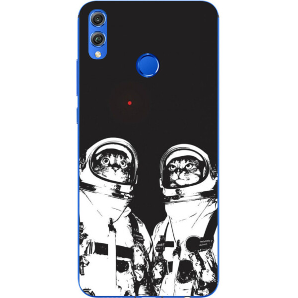 

Силиконовый чехол бампер Amstel для Huawei Y9 2019 с картинкой Космонавты коты