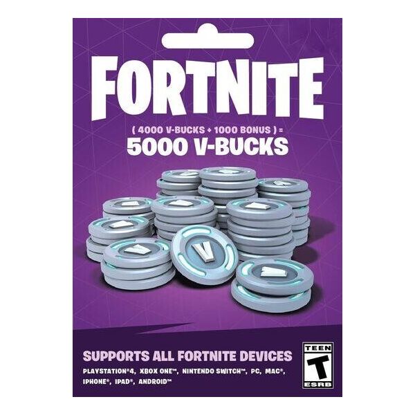 

Fortnite 5000 В-баксов 4000 + 1000 V-BUCKS Все платформы