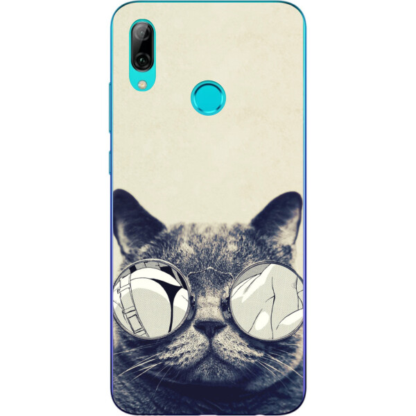 Бампер силиконовый чехол Amstel для Xiaomi Mi Play с картинкой Серый кот в очках