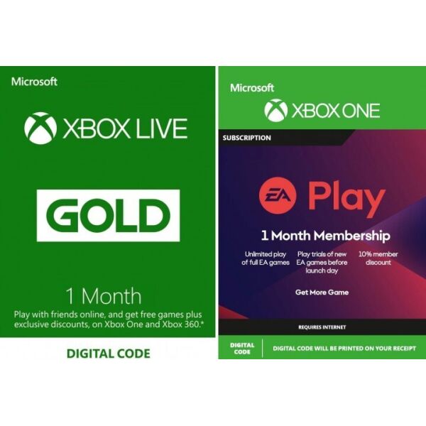 

Xbox Live Gold - 1 месяцев + EA Access - 1 месяцев Xbox One, One S/X подписка для всех регионов и стран