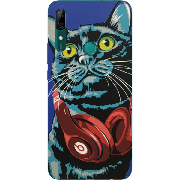 

Силиконовый чехол Amstel с рисунком для Huawei P Smart Z Кот с наушниками