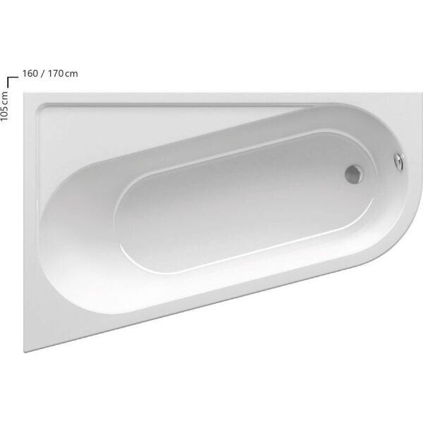 

Ванна акриловая Ravak Chrome 170x105 левая CA31000000