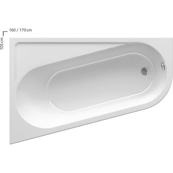 

Ванна акриловая Ravak Chrome 160x105 левая CA51000000