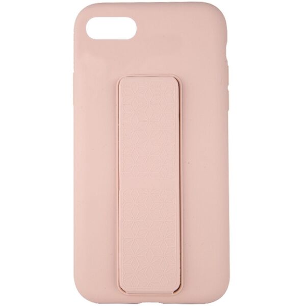 

Противоударный Защитный Силиконовый Чехол - Накладка с Держателем Epik Silicone Case Hand Holder для Apple iPhone 7 / 8 / SE (2020) (4.7") Матовый / + Функция Подставки / с Микрофиброй / Розовый / Pink Sand