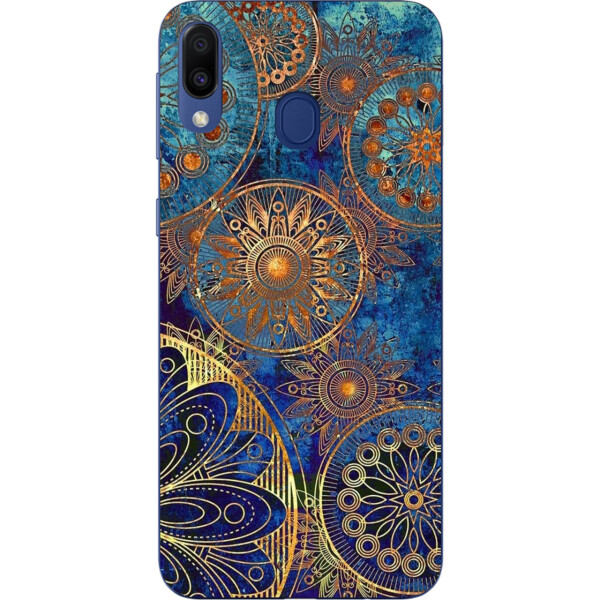 

Бампер силиконовый чехол Amstel для Samsung Galaxy A20 2019 A205F с картинкой Круги винтаж