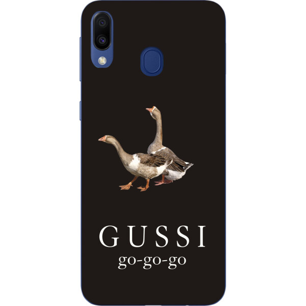 

Антибрендовый силиконовый чехол Amstel для Samsung Galaxy A20 2019 A205F с картинкой Gussi go go