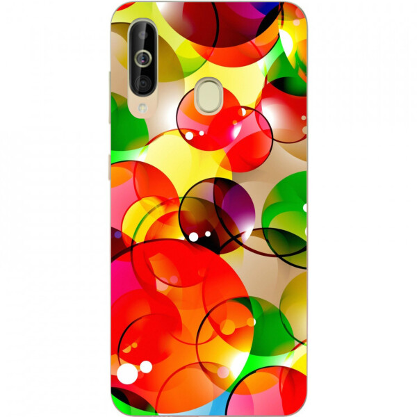 

Силиконовый чехол бампер Amstel для Samsung A60 2019 Galaxy A6060 с картинкой Яркие круги