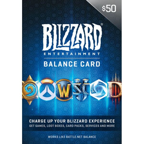 

Подарочная карта Близзард Blizzard Gift Card на сумму 50 usd, US-регион