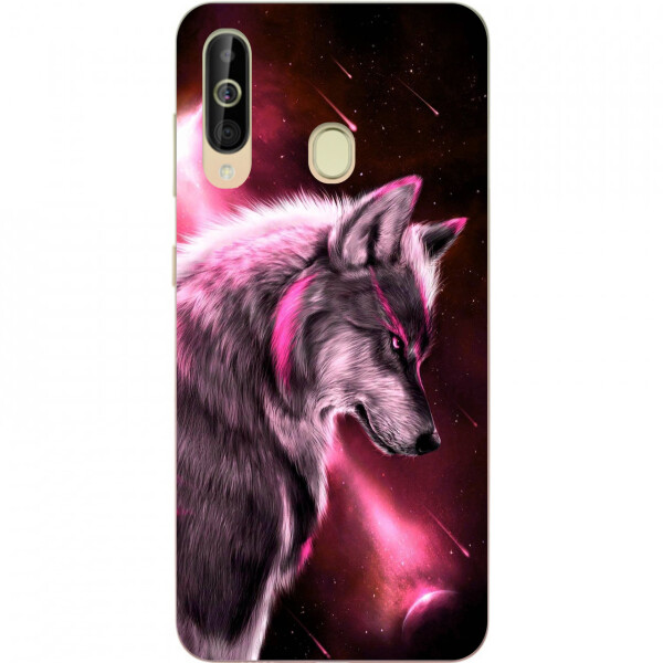 

Силиконовый чехол бампер Amstel для Samsung A60 2019 Galaxy A6060 с картинкой Волк