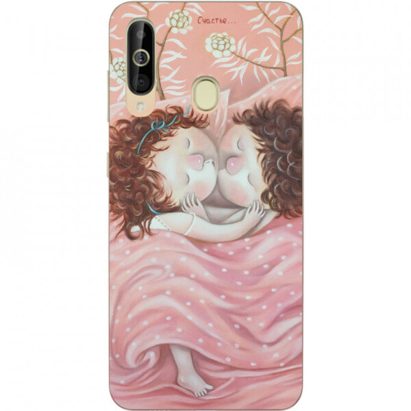 

Бампер силиконовый чехол Amstel для Samsung A60 2019 Galaxy A6060 с картинкой Счастье