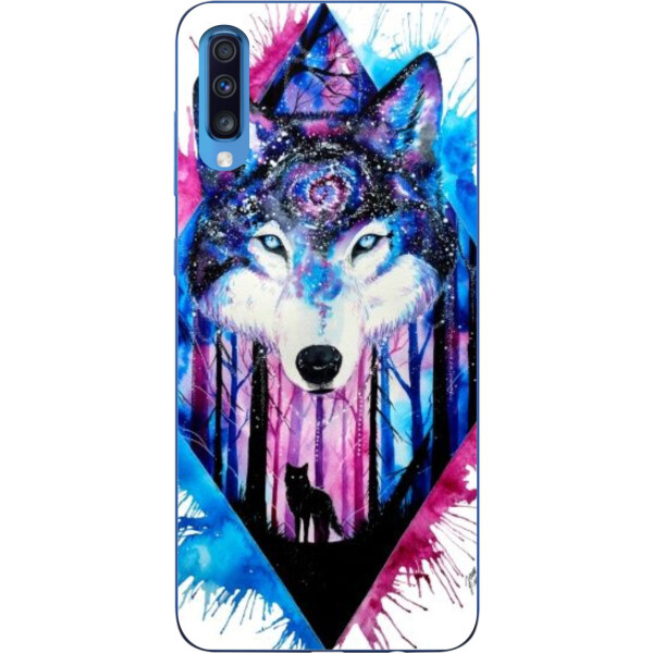 

Силиконовый чехол Amstel с рисунком для Samsung A70 2019 Galaxy A705F Красивый волк