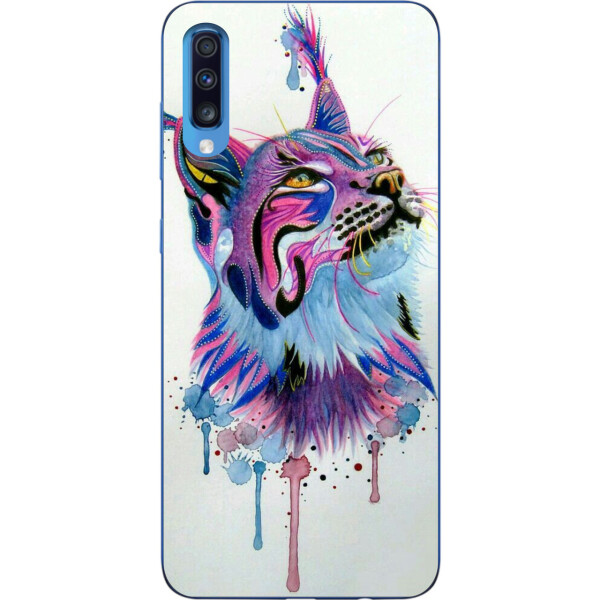 

Силиконовый чехол Amstel для Samsung A70 2019 Galaxy A705F с картинкой Рысь акварель