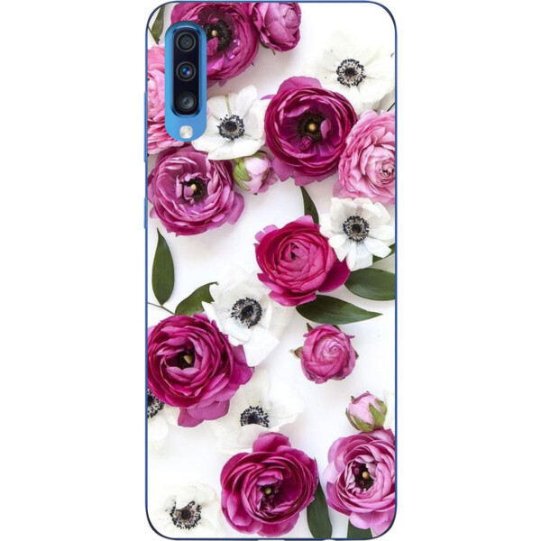 

Силиконовый чехол бампер Amstel для Samsung A70 2019 Galaxy A705F с картинкой Цветы
