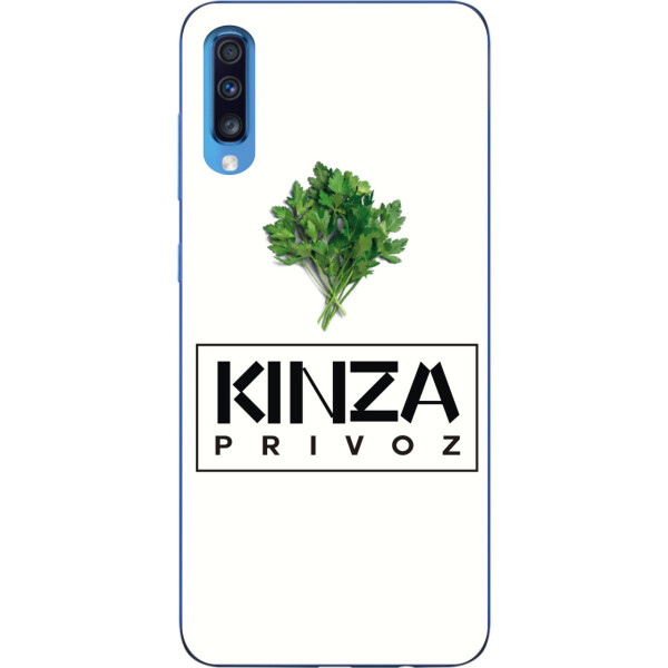

Антибрендовый силиконовый чехол Amstel для Samsung A70 2019 Galaxy A705F с картинкой Kinza Privoz