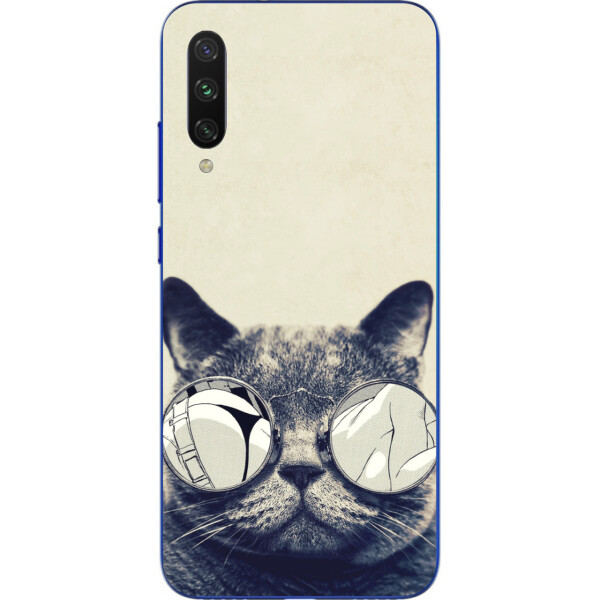 

Бампер силиконовый чехол Amstel для Xiaomi Mi A3 с картинкой Серый кот в очках