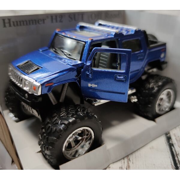 

Машинка Hummer H2 SUT 1:40 Off road метал большие колеса синяя