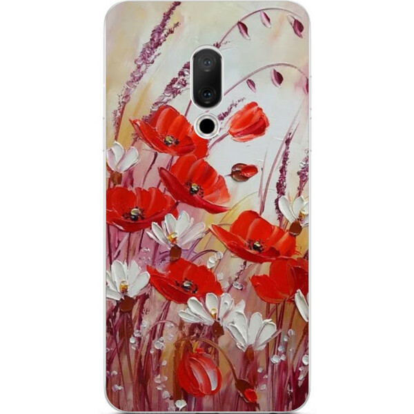 

Силиконовый чехол Amstel для Meizu 15 Plus с картинкой Маки в поле