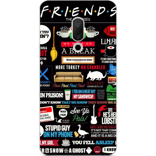 

Бампер силиконовый чехол Amstel для Meizu 15 Plus с картинкой Стикеры Friends