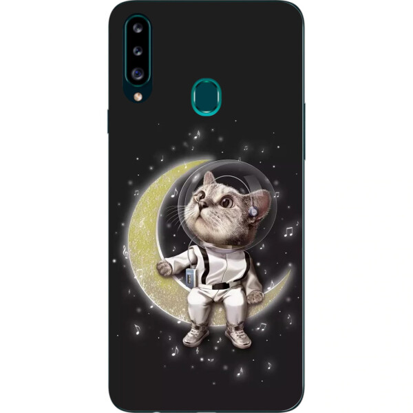 

Силиконовый чехол Amstel с рисунком для Samsung A20s Galaxy A207F Котик на луне