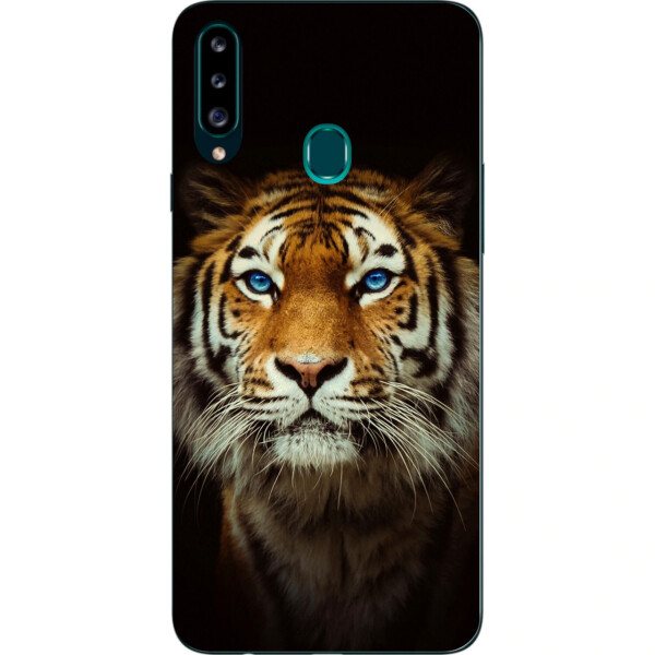 

Силиконовый чехол Amstel для Samsung A20s Galaxy A207F с картинкой Тигр на черном фоне