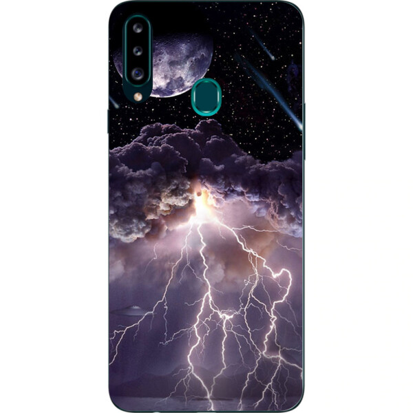 

Силиконовый чехол бампер Amstel для Samsung A20s Galaxy A207F с картинкой Молния