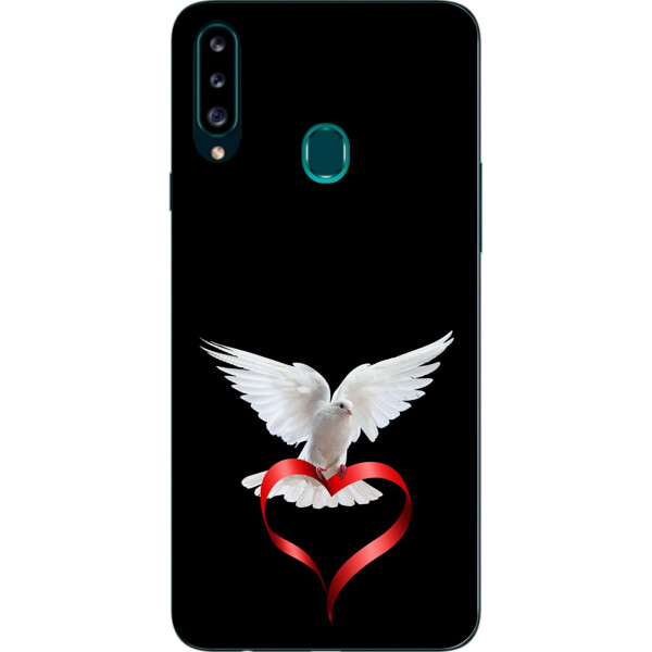 

Силиконовый чехол бампер Amstel для Samsung A20s Galaxy A207F с картинкой Голубь