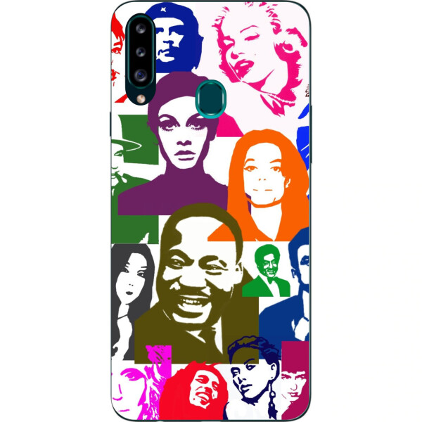 

Бампер силиконовый чехол Amstel для Samsung A20s Galaxy A207F с картинкой Знаменитые люди