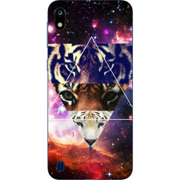

Силиконовый чехол бампер Amstel для ZTE Blade A7 2019 с картинкой Тигры в треугольнике