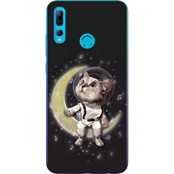 

Силиконовый чехол Amstel с рисунком для Huawei P Smart Plus 2019 Котик на луне