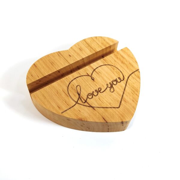 

Подставка держатель для смартфона планшета Love you Мастерская мистера Томаса 10х12см дерево лак